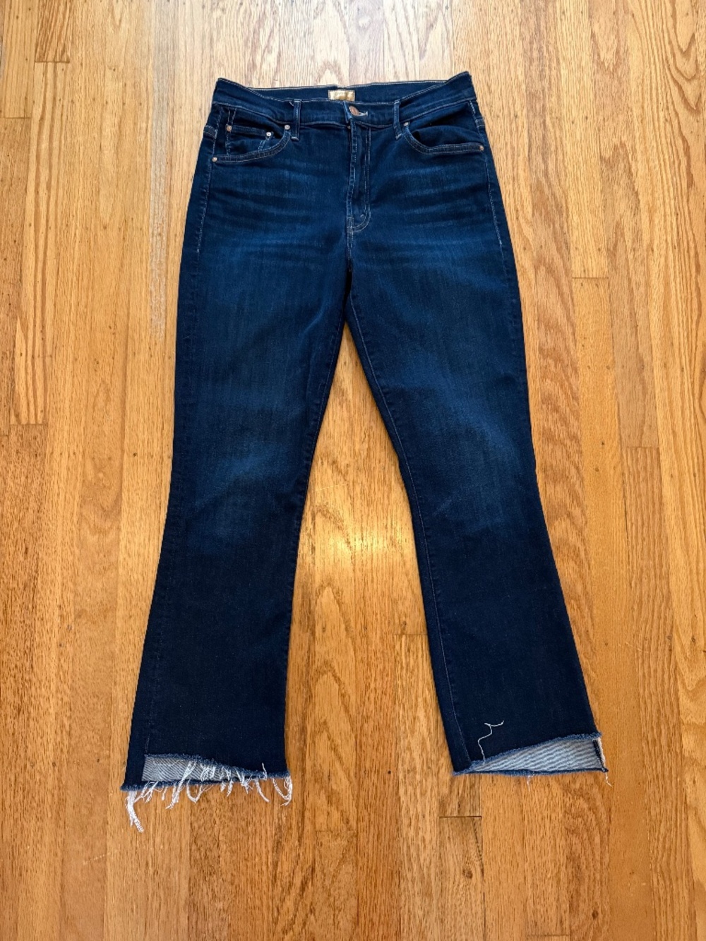 Mother The Insider Crop Step Fray Jeans Size 30
